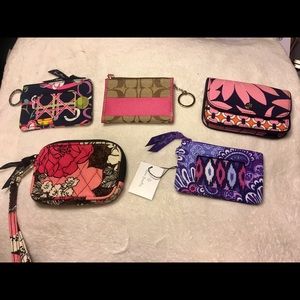 Vera Bradley and Coach Change Purses/ID Cases (5)